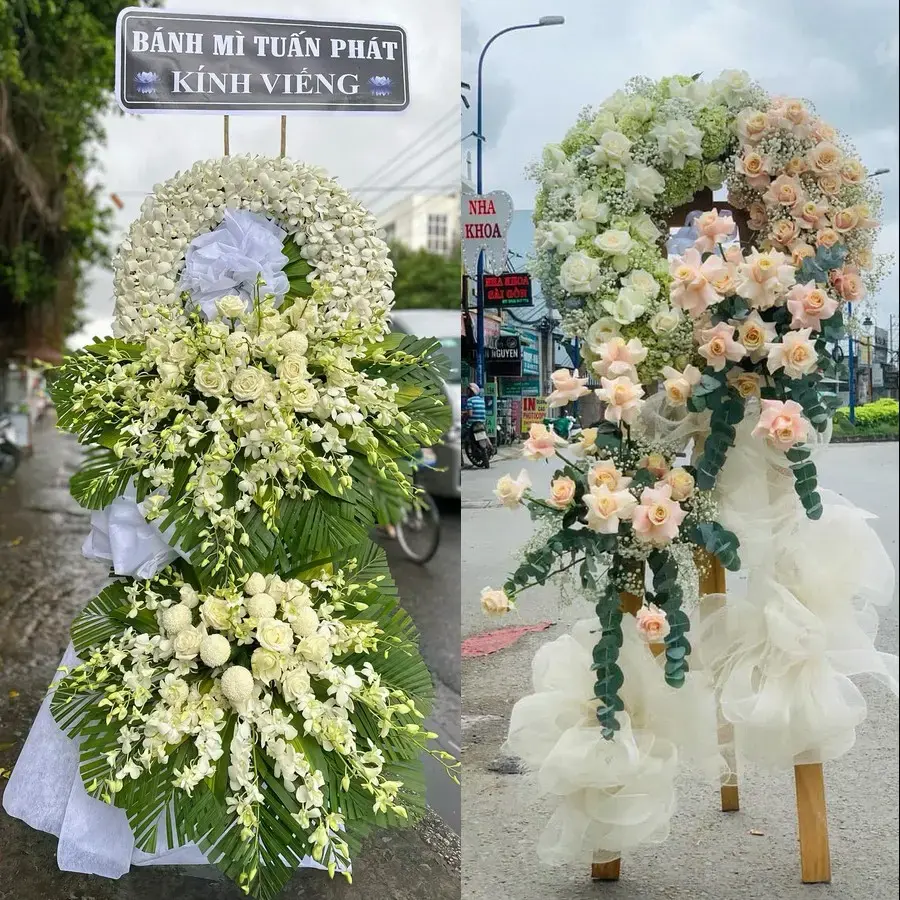 Vòng hoa đám tang tại Kỳ Lừa