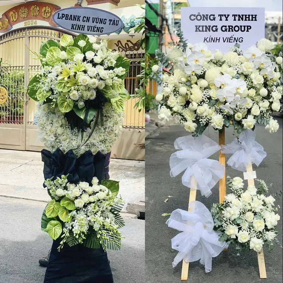 Kệ hoa chia buồn tại Lai Vung
