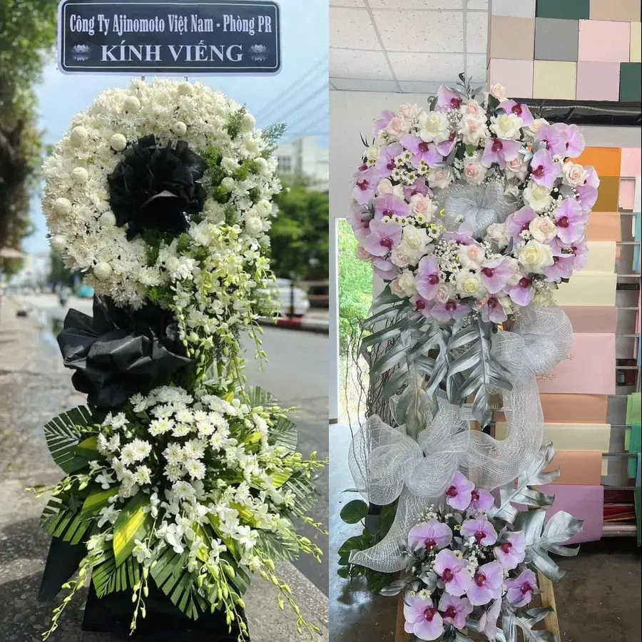 Kệ hoa chia buồn tại Lạng Giang