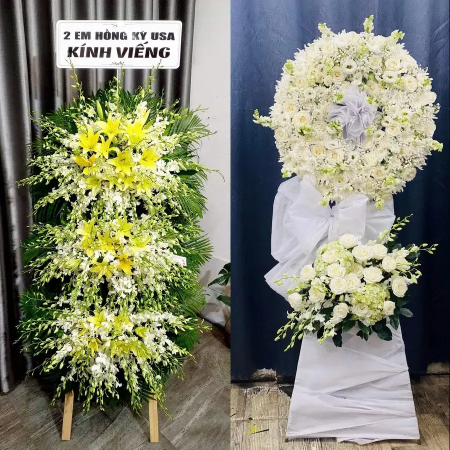 Đặt vòng hoa đám tang Láng theo thông tin lễ