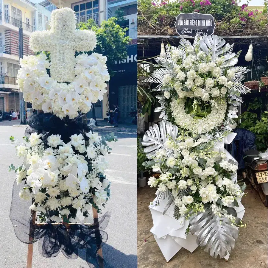 Kệ hoa chia buồn tại Liêm Tuyền