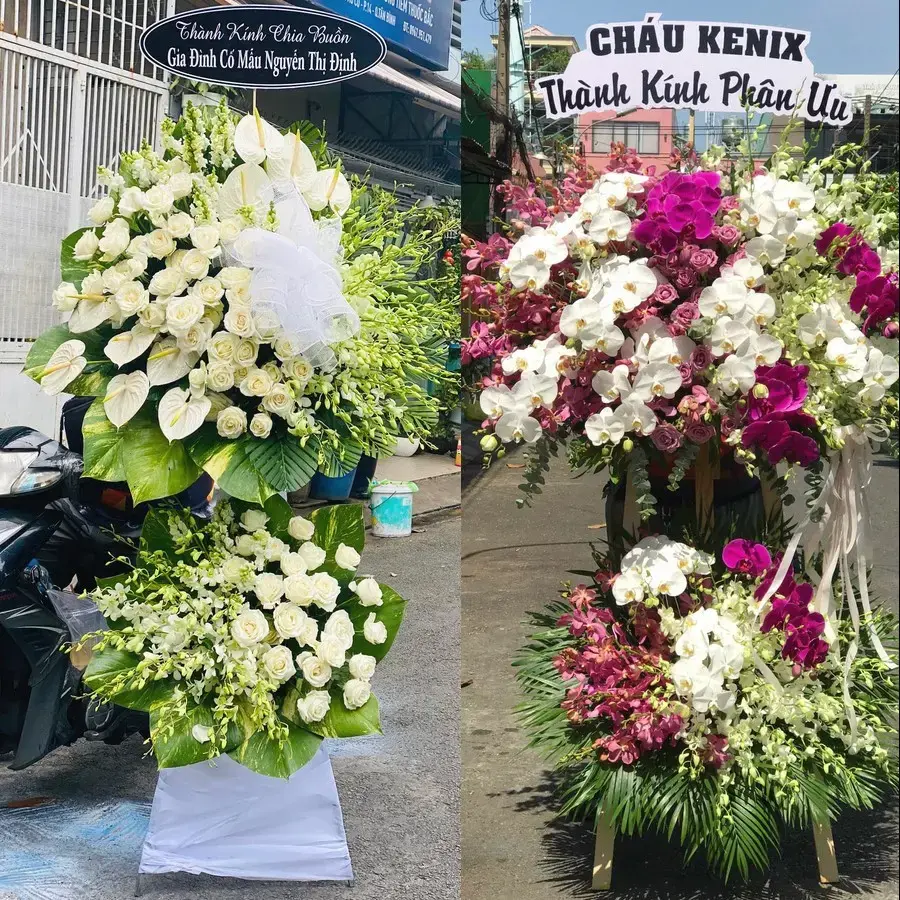 Vòng hoa đám tang tại Liên Minh