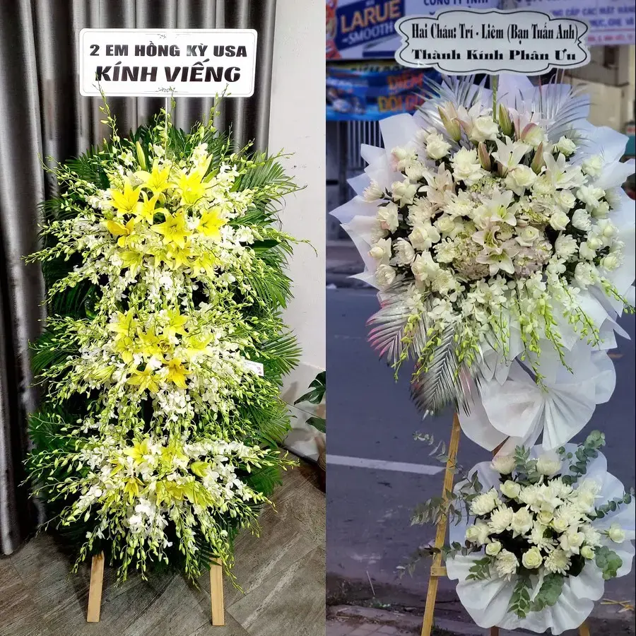 Đặt vòng hoa đám tang Linh Xuân theo thông tin lễ