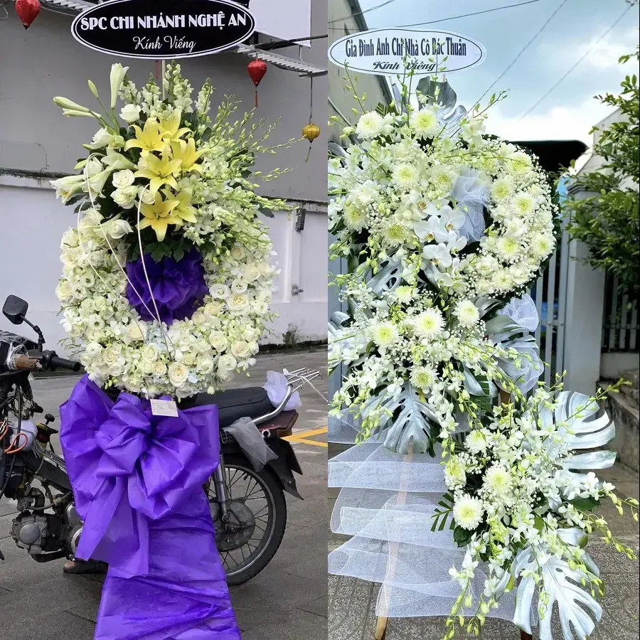 Đặt vòng hoa đám tang Long Biên theo thông tin lễ