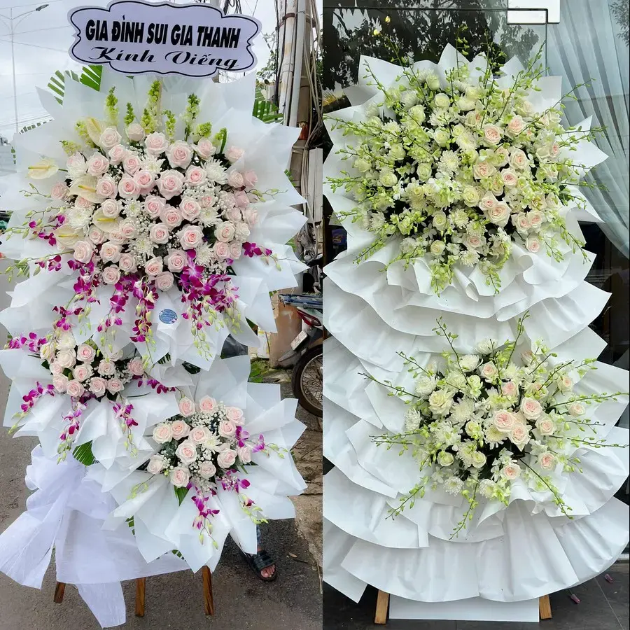 Đặt vòng hoa đám tang Long Châu theo thông tin lễ