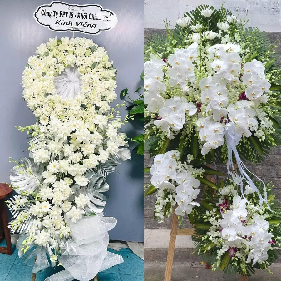 Đặt vòng hoa đám tang Long Hoa theo thông tin lễ