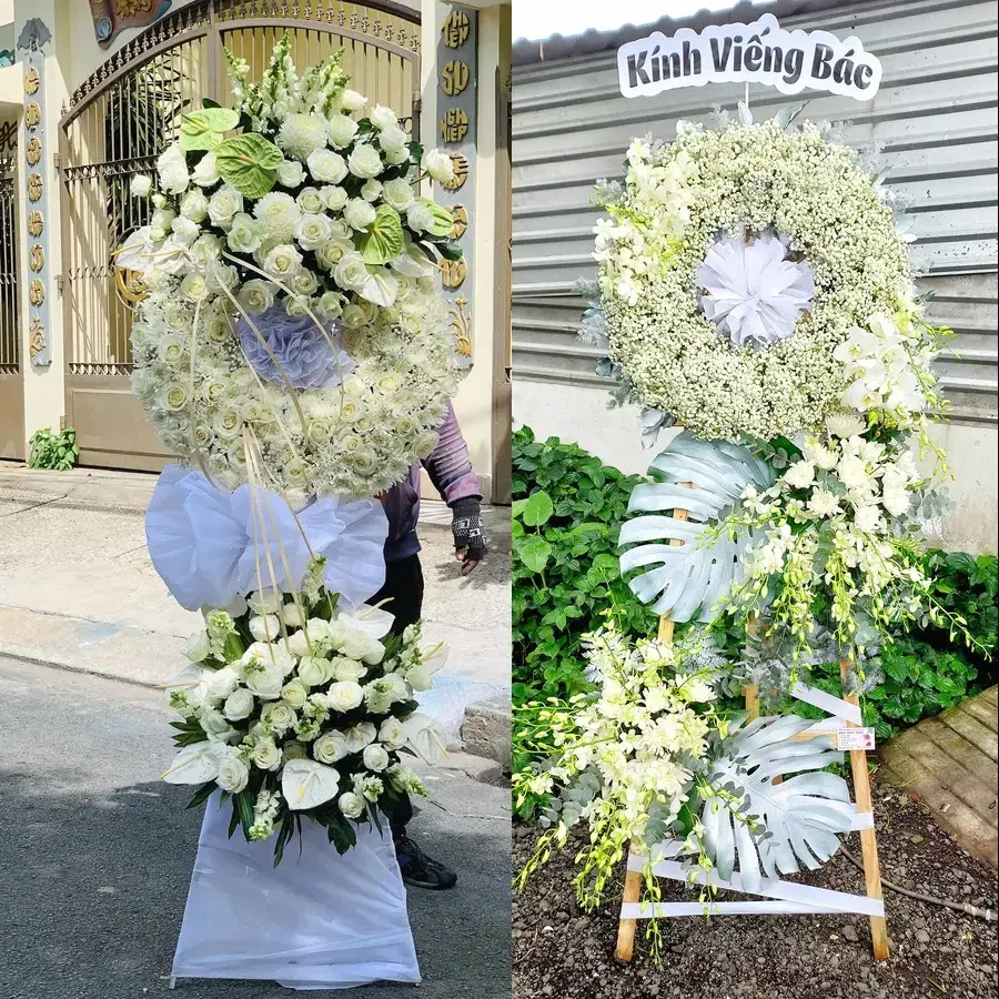 Hoa viếng giao theo địa chỉ tại Long Hoa