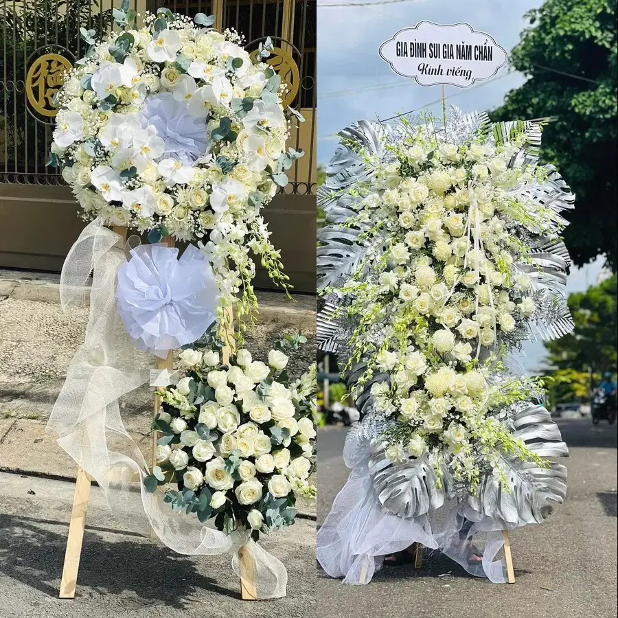 Hoa viếng giao theo địa chỉ tại Long Phước