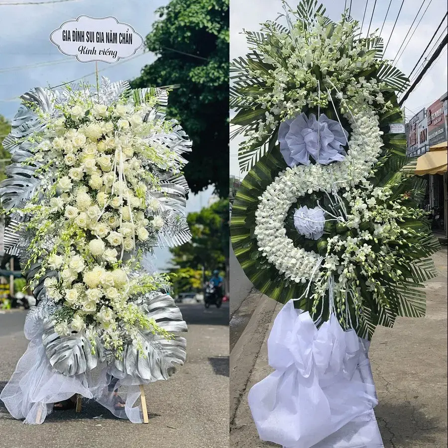 Kệ hoa chia buồn tại Lương Bằng