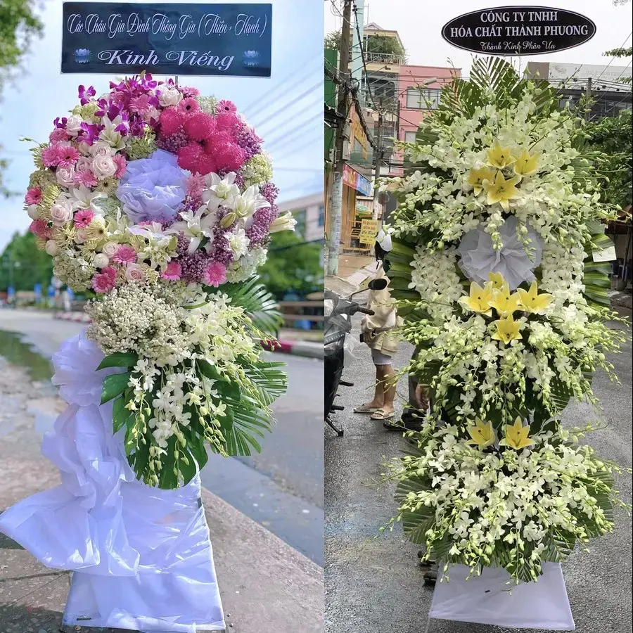 Kệ hoa chia buồn tại Lưu Kiếm