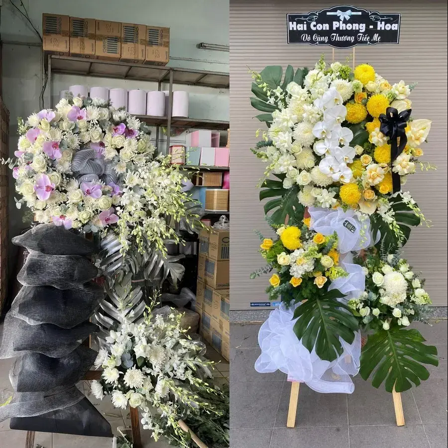 Kệ hoa chia buồn tại Lưu Vệ