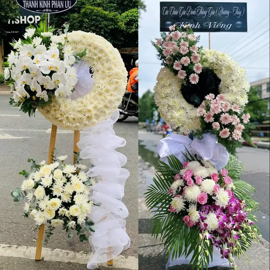 Kệ hoa chia buồn tại Mao Điền, Hải Phòng