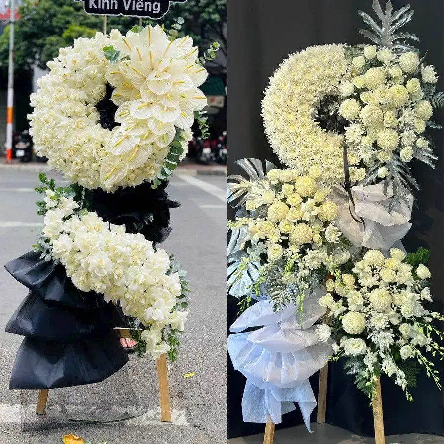 Vòng hoa đám tang tại Mễ Sở