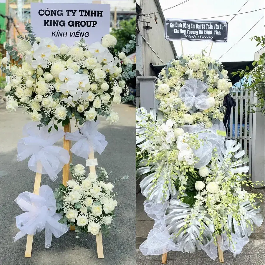 Kệ hoa chia buồn tại Minh Xuân