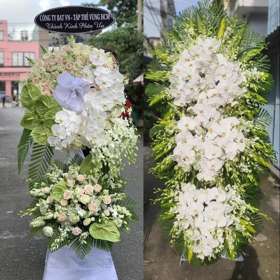 Kệ hoa chia buồn tại Mỹ Lệ