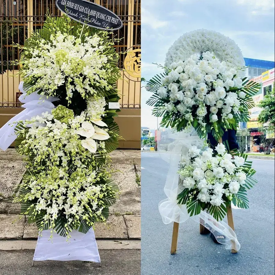 Kệ hoa chia buồn tại Mỹ Phước Tây