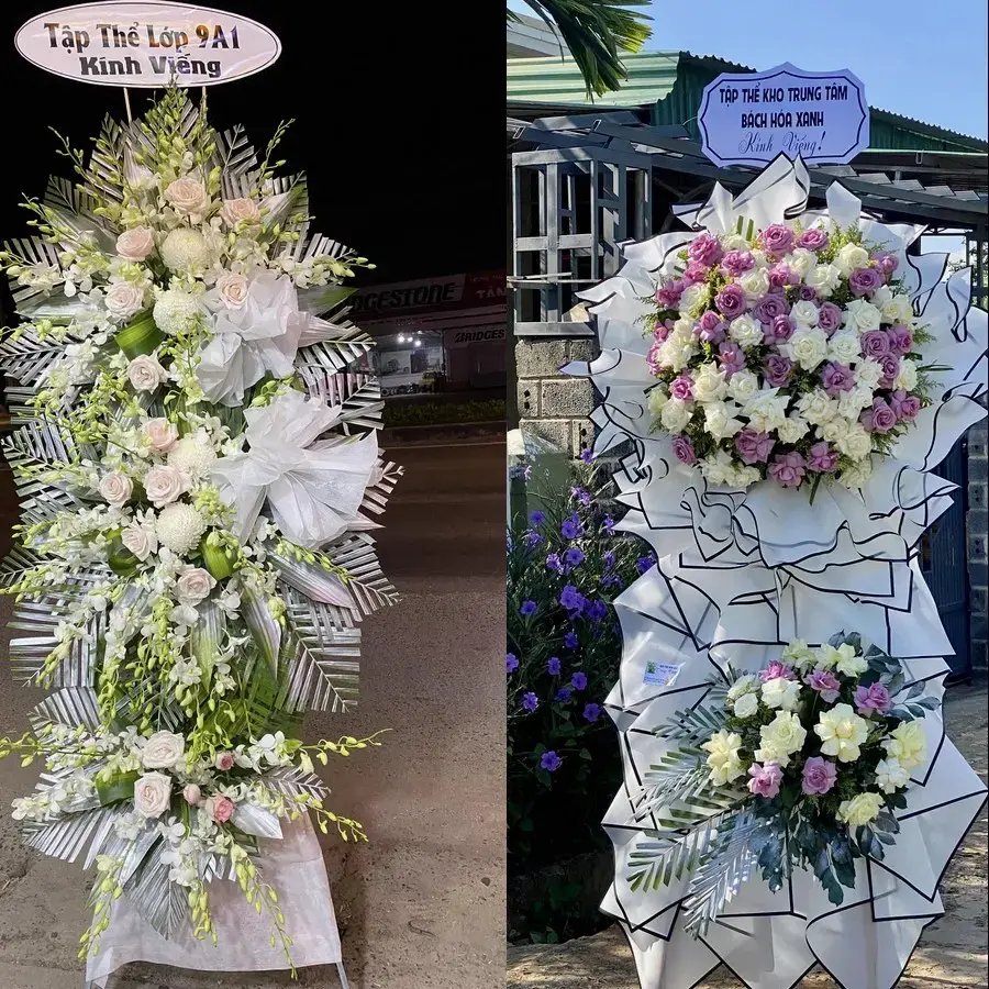Kệ hoa chia buồn tại Mỹ Thái