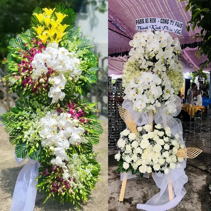 Kệ hoa chia buồn tại Mỹ Xuyên