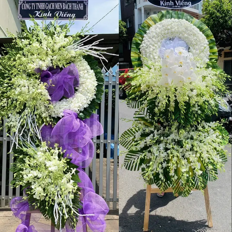 Kệ hoa chia buồn tại Nam Đồ Sơn