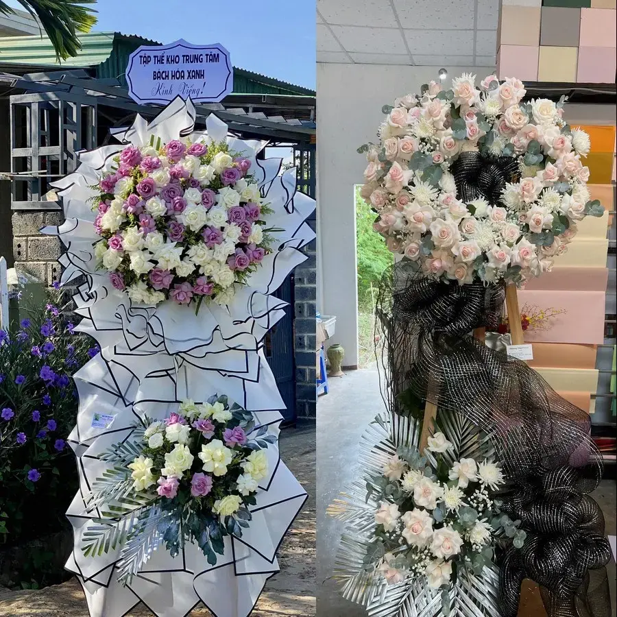 Vòng hoa đám tang tại Nam Lý