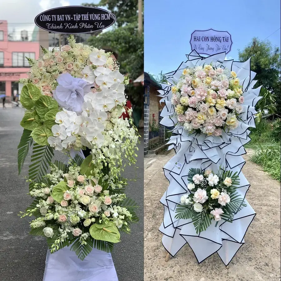 Kệ hoa chia buồn tại Nam Sách