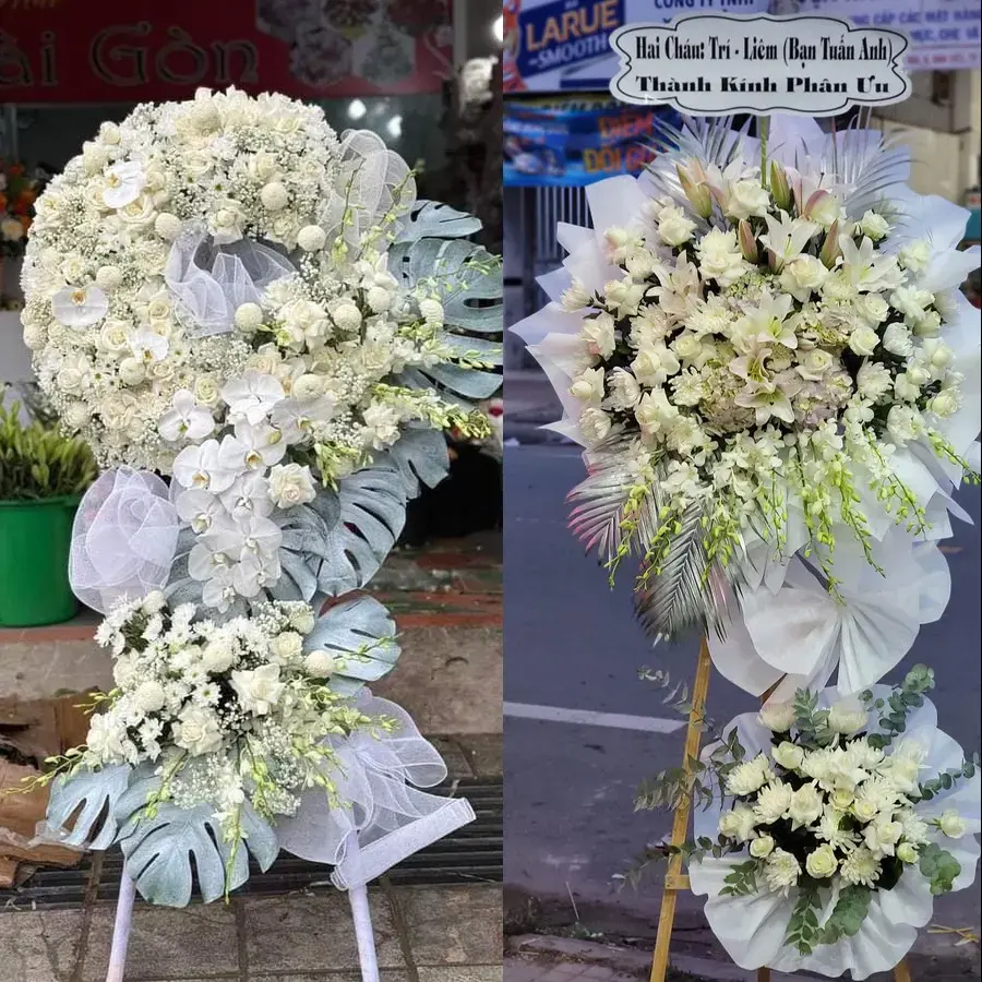 Vòng hoa đám tang tại Nghi Lộc