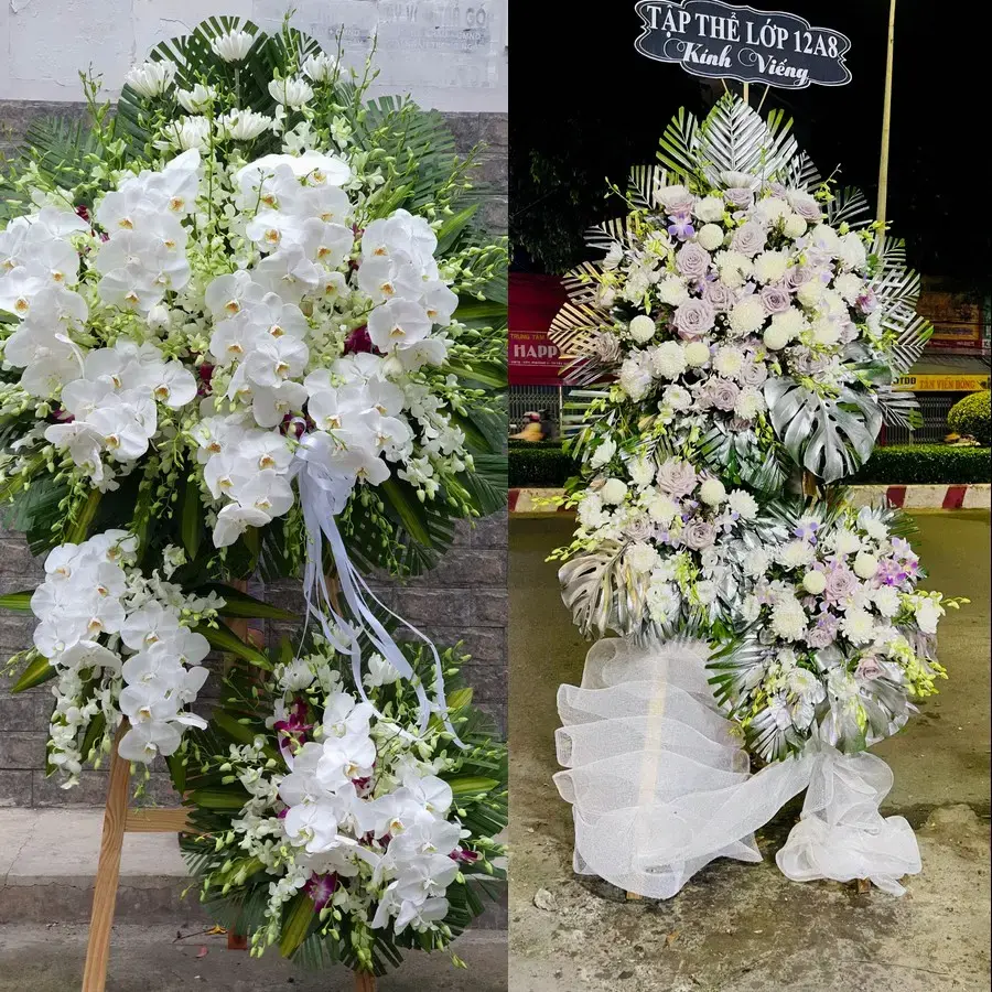 Kệ hoa chia buồn tại Ngọc Hồi