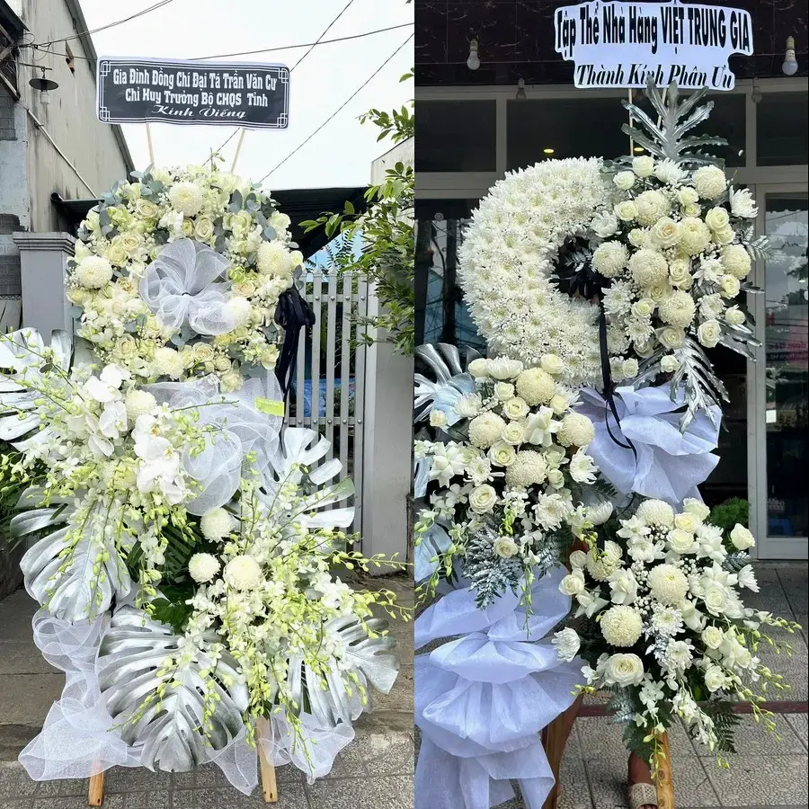 Vòng hoa đám tang tại Ngọc Thiện