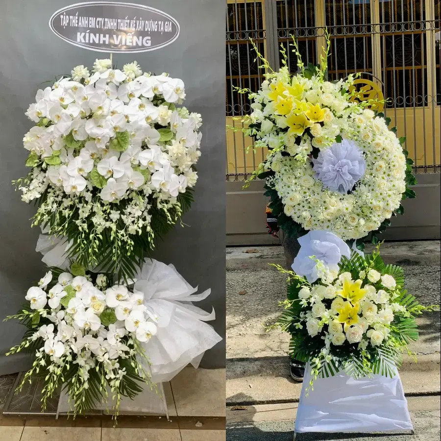 Kệ hoa chia buồn tại Nguyễn Đại Năng