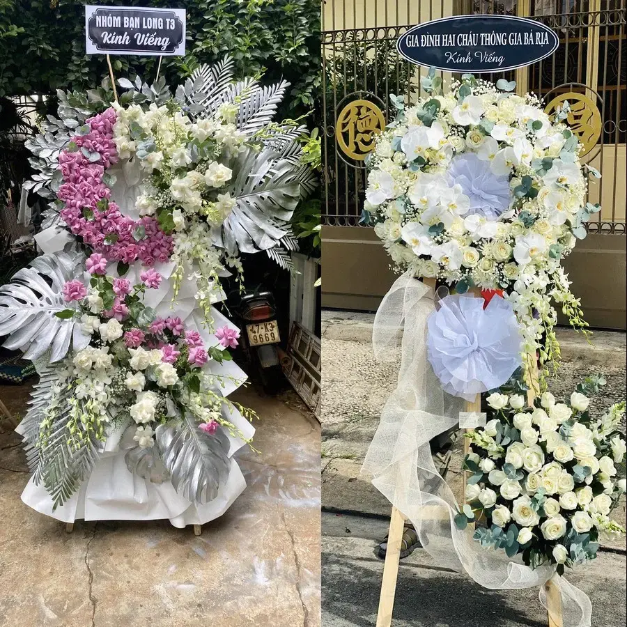 Kệ hoa chia buồn tại Ninh Cường
