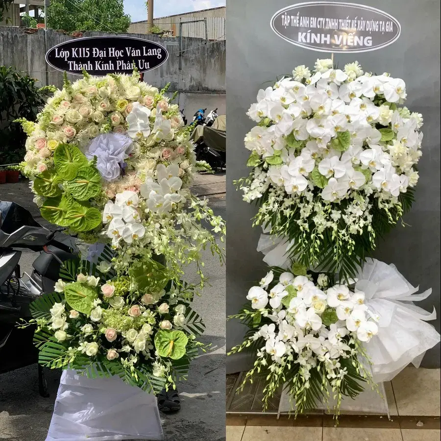 Kệ hoa chia buồn tại Ninh Giang, Ninh Bình