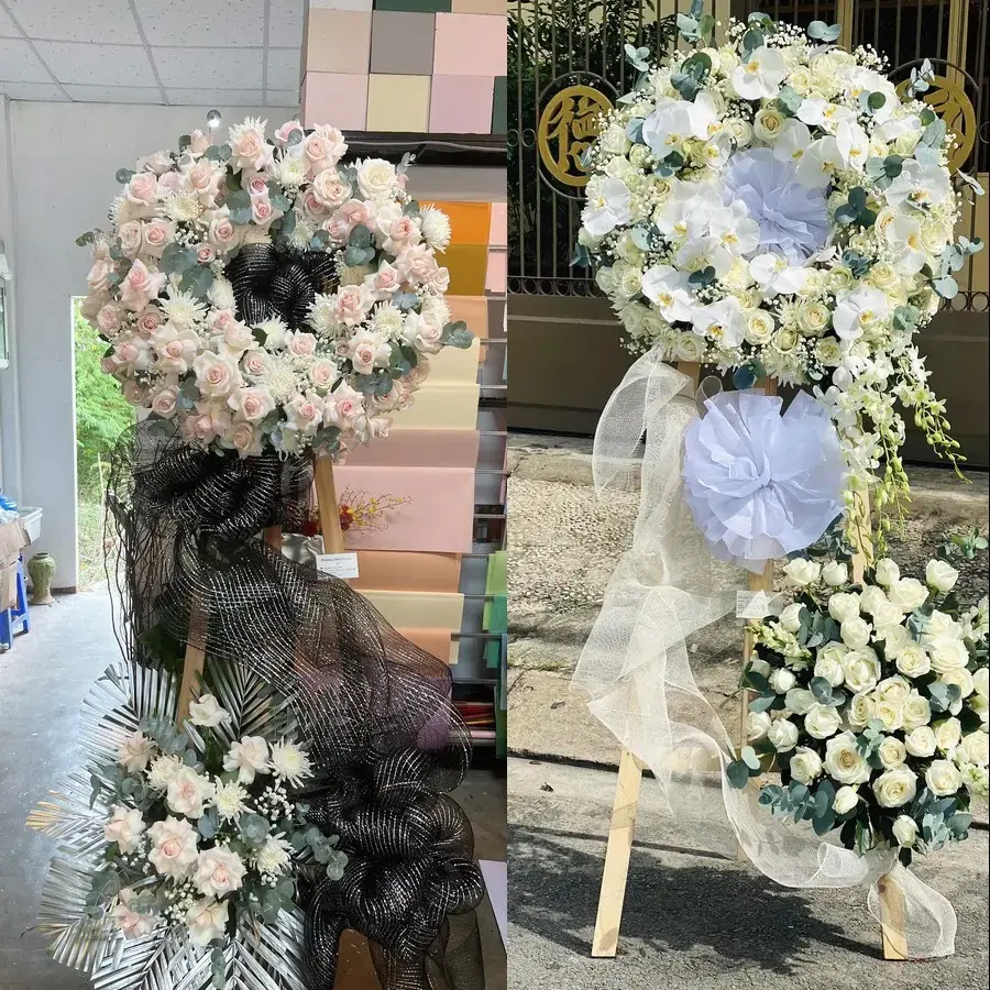 Kệ hoa chia buồn tại Ninh Giang