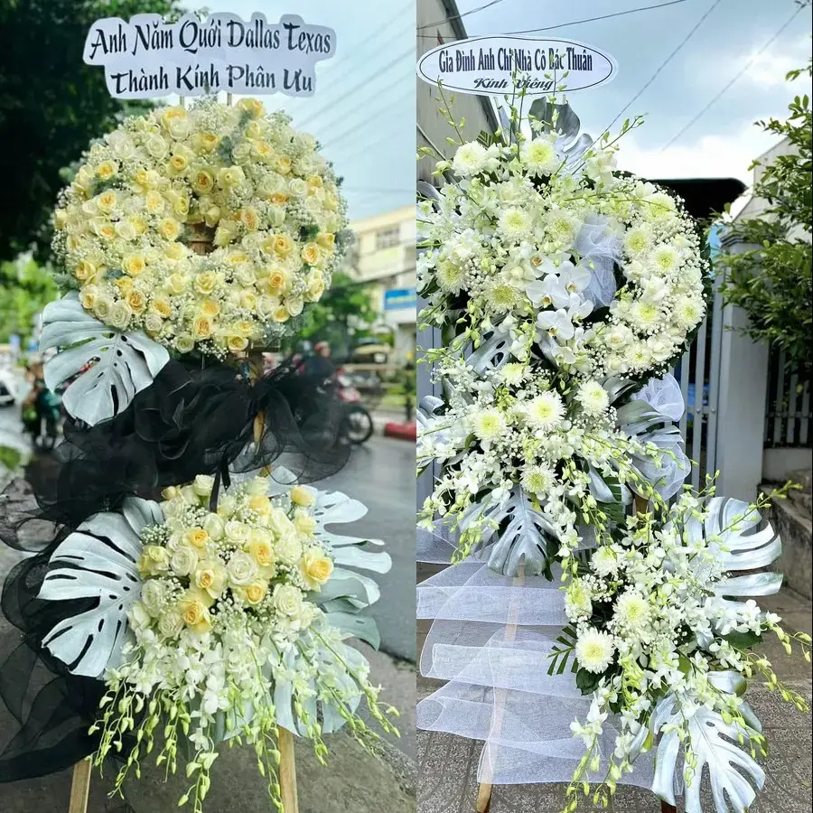 Kệ hoa chia buồn tại Ninh Phước