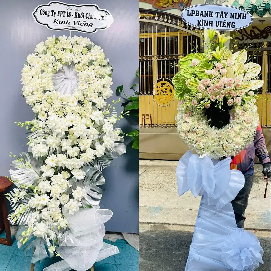 Kệ hoa chia buồn tại Phổ Yên