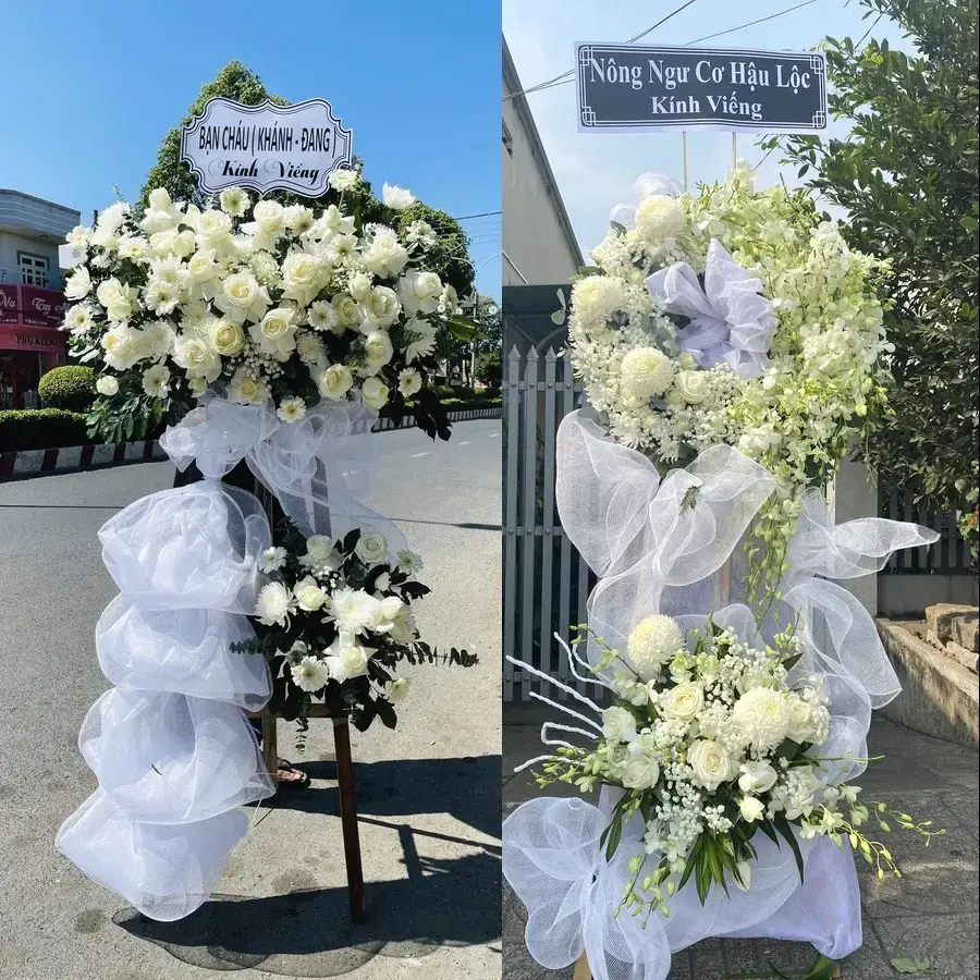 Kệ hoa chia buồn tại Phong Doanh