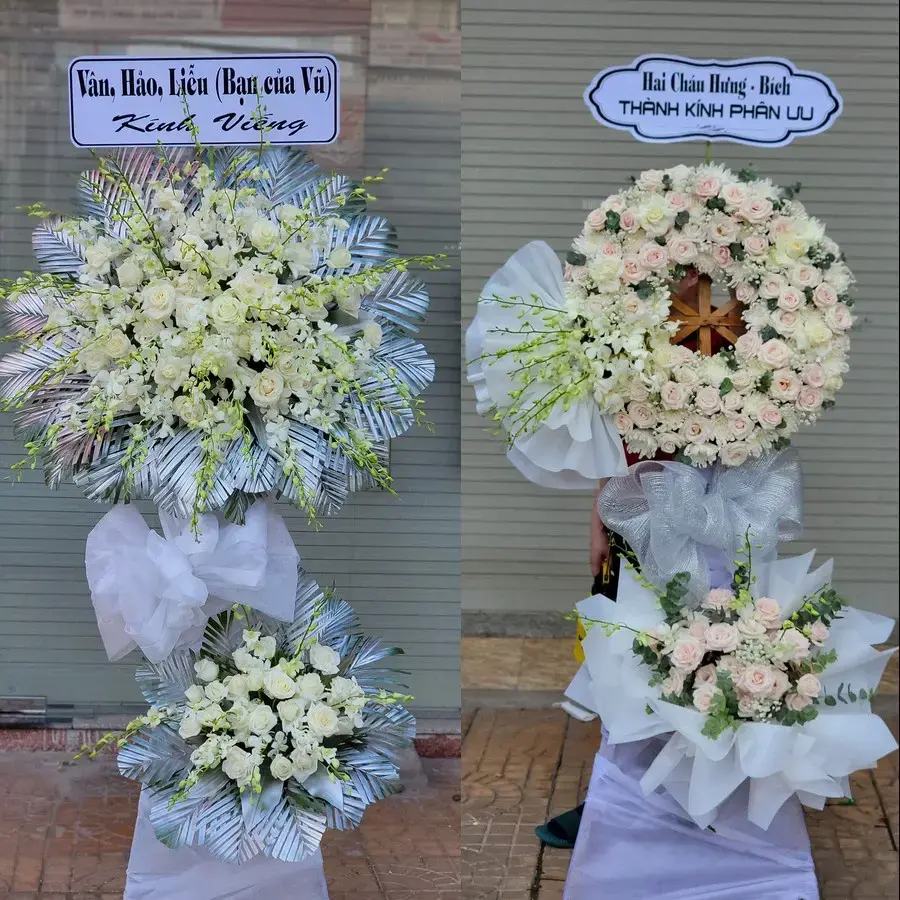 Kệ hoa chia buồn tại Phong Hòa