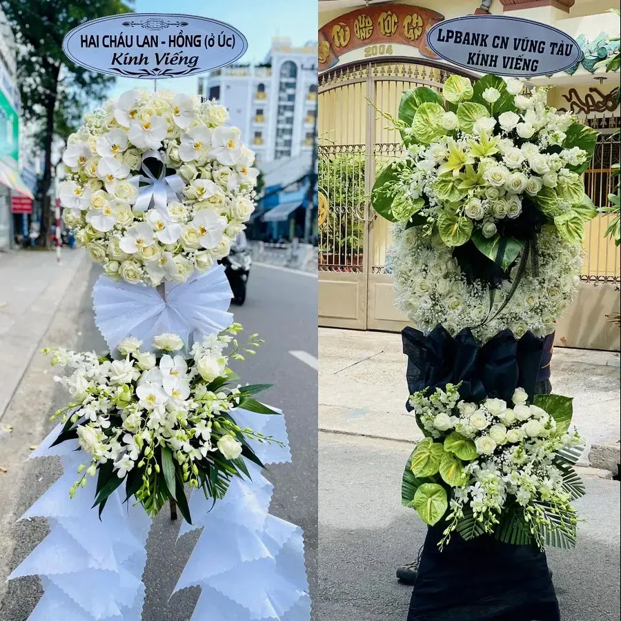 Kệ hoa chia buồn tại Phú Lâm, Đồng Nai