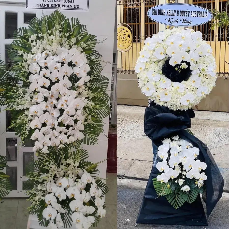 Kệ hoa chia buồn tại Phú Thái