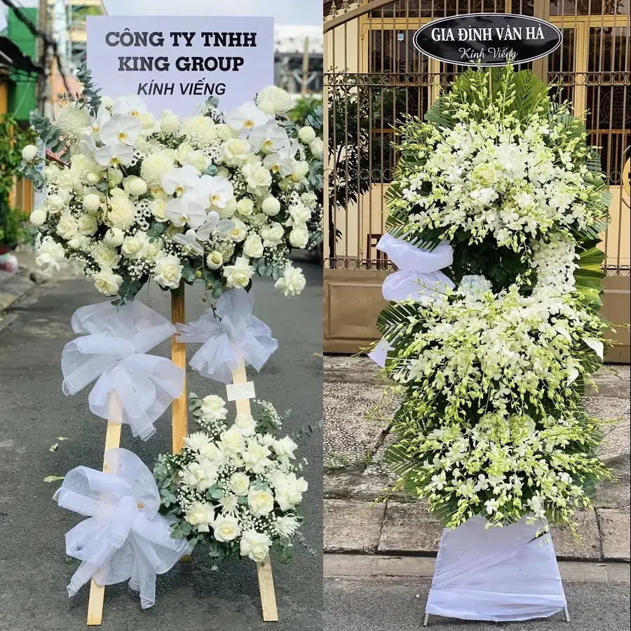 Kệ hoa chia buồn tại Phú Thượng