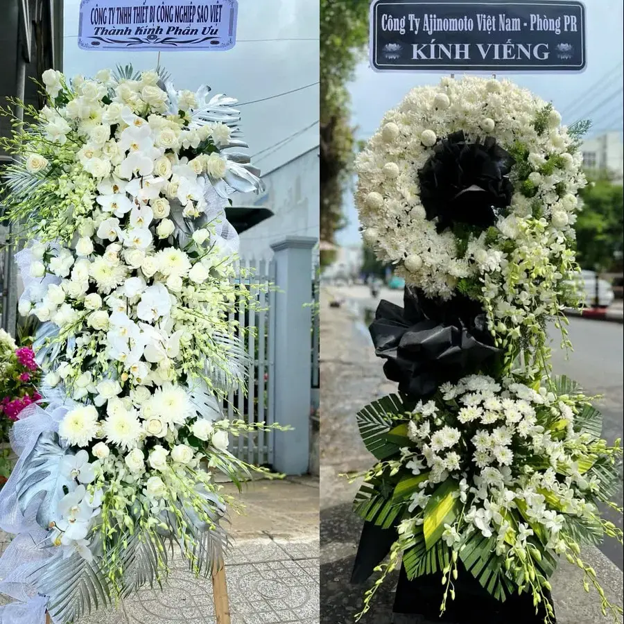 Kệ hoa chia buồn tại Phú Túc