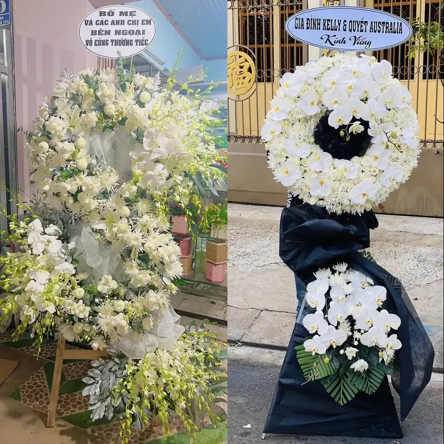 Vòng hoa đám tang tại Phú Yên