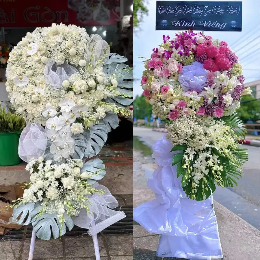 Vòng hoa đám tang tại Phúc Lộc