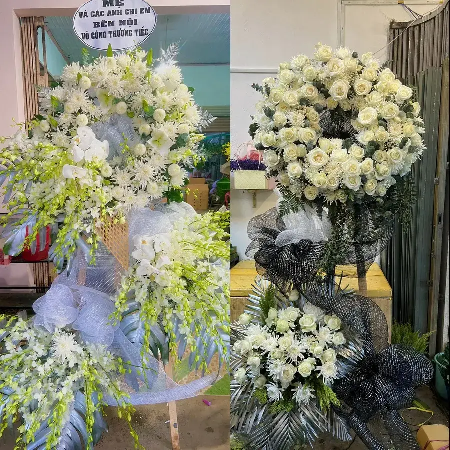 Kệ hoa chia buồn tại Phụng Công
