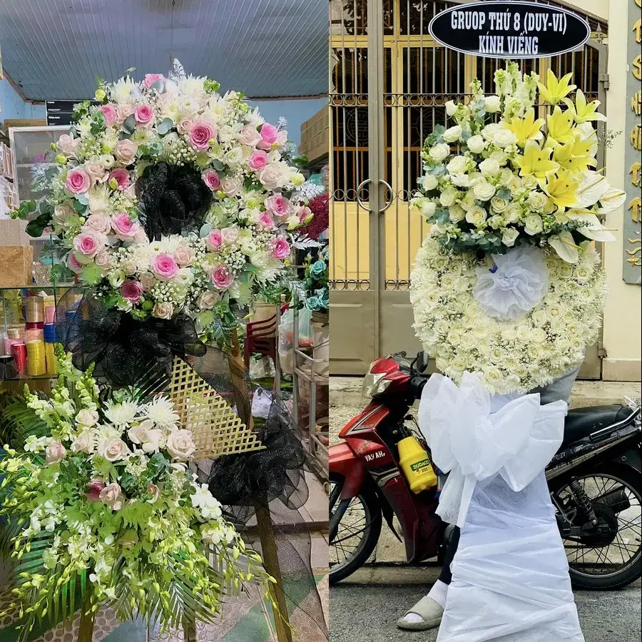 Kệ hoa chia buồn tại Phước Bình