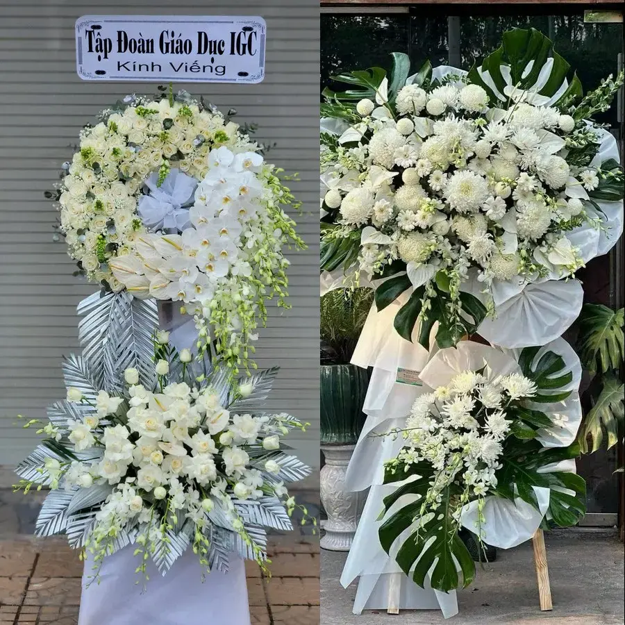 Vòng hoa đám tang tại Phước Hậu, Khánh Hòa