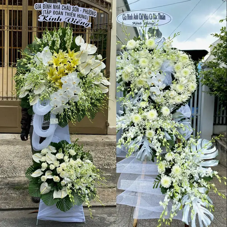 Kệ hoa chia buồn tại Phước Tân