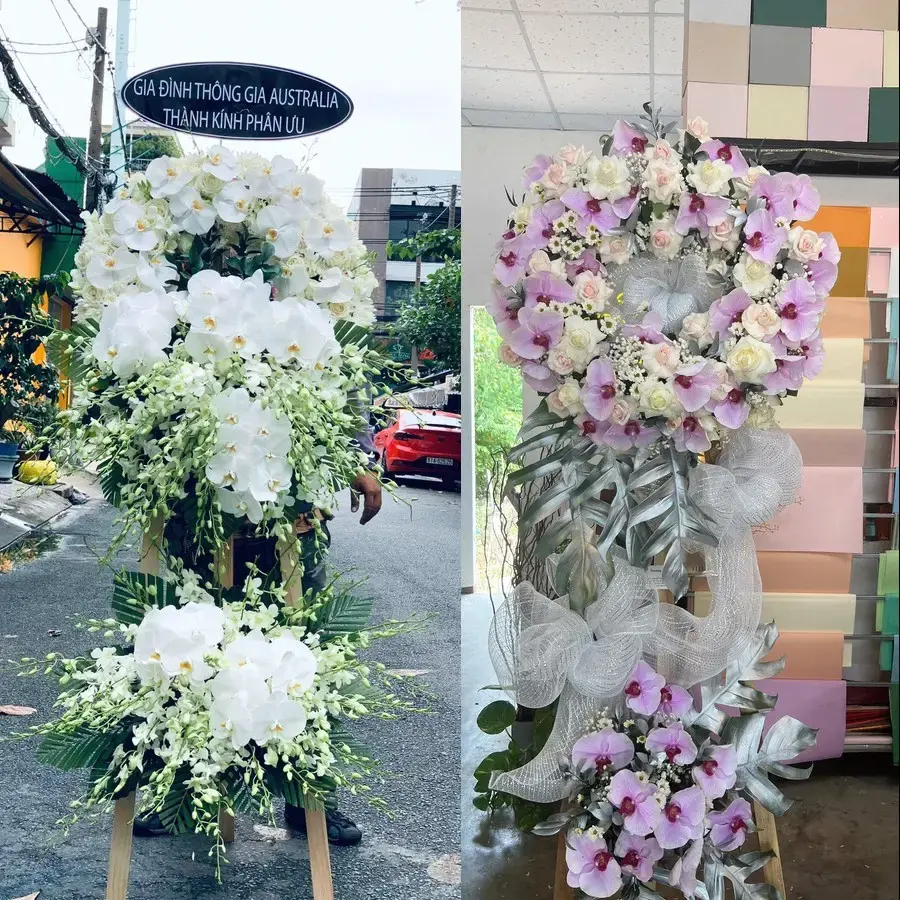 Kệ hoa chia buồn tại Phước Thắng