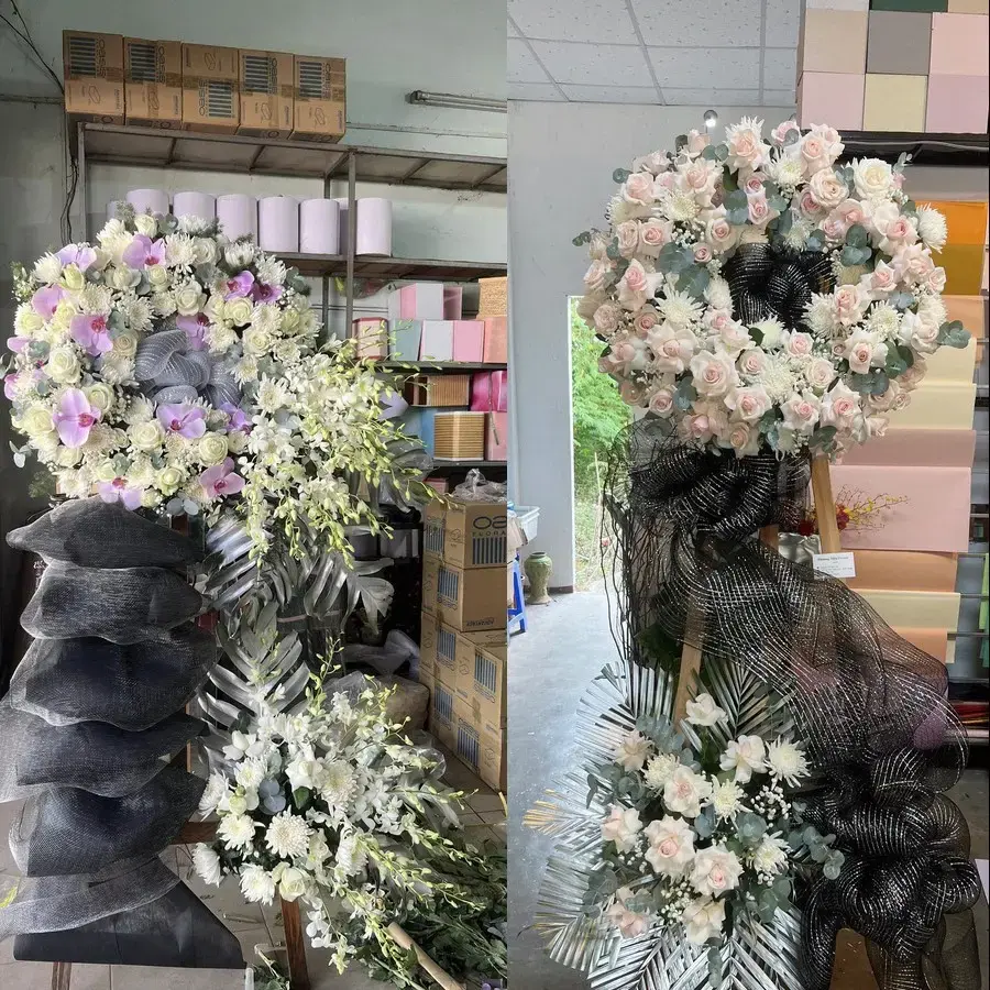 Kệ hoa chia buồn tại Phước Thạnh