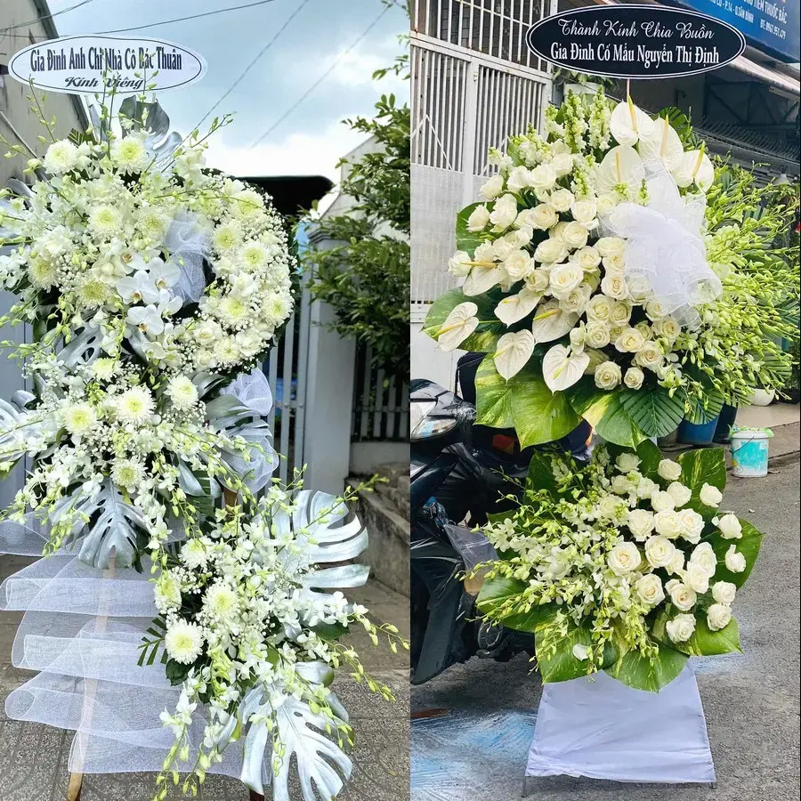 Kệ hoa chia buồn tại Phượng Dực