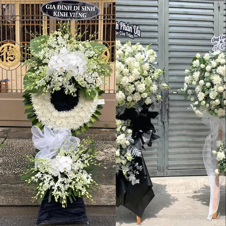 Vòng hoa đám tang tại Quan Triều